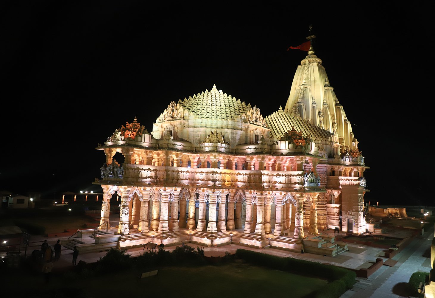 Somnath temple view at Night