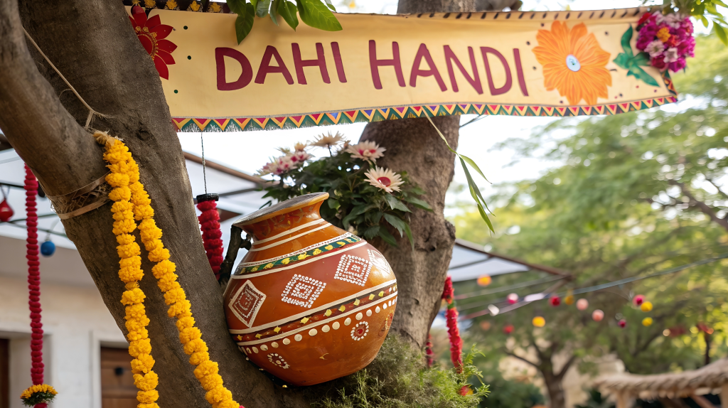  Dahi Handi pot during Janmashtami celebrations